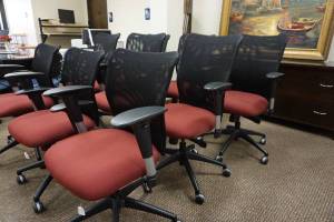 Black & Maroon Task Chairs - Chair Options - Office Furniture (Office Furniture