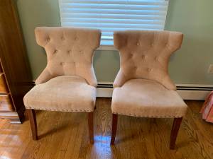 Pair of Pier 1 Tufted Accent Chairs (Roanoke)