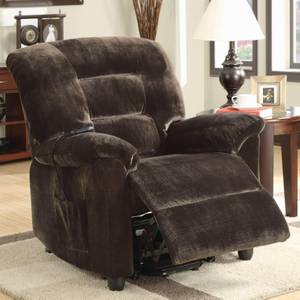 RECLINERS CASUAL POWER LIFT RECLINER IN CHOCOLATE UPHOLSTERY (Parkway Plaza