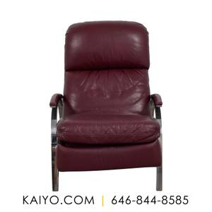 Burgundy Leather Recliner Chair (Was 1500) (Union Square)
