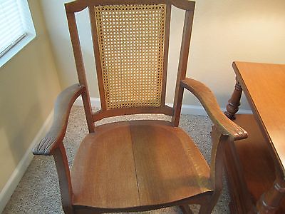 Wood Rocking Chair Vintage Chairs Antique ~ Caned Back