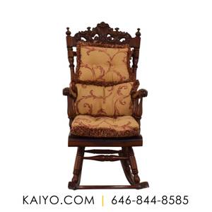 Carved Wood Rocking Chair with Cushions (Was 3500)