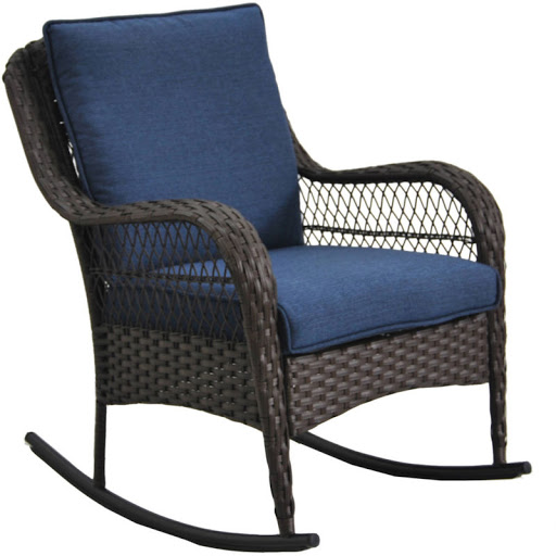 Patio Rocking Chair Wicker Rocker Seat Relax Outdoor Porch