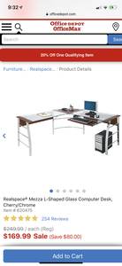 Glass/cherry desk (4001 Sul Ross St)