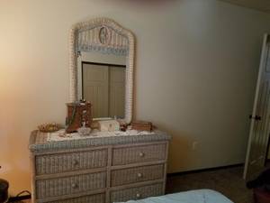 Beautiful Wicker Armoire and Dresser (West Richland)