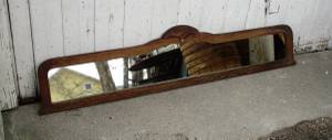 Oak Mantle Mirror, Vintage, English (Pottstown PA)