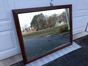 Large Wooden Framed Mirror (Archer Lodge)