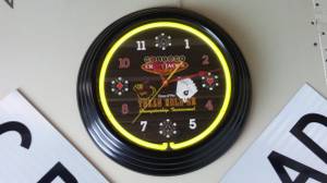 Poker Neon Clock (Columbus)