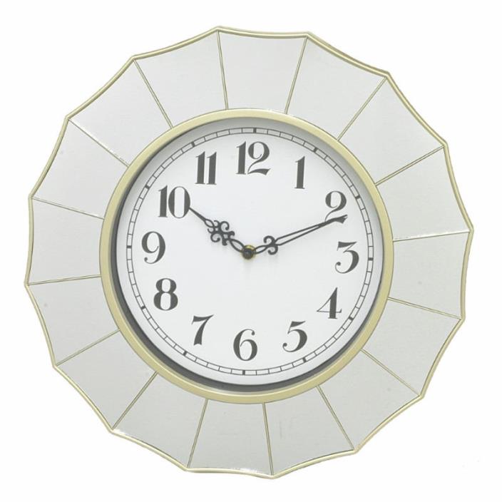 Alluring Wall Clock With Mirror Frame - Benzara