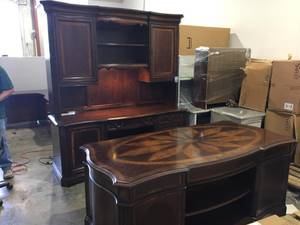 Hooker Desk, Credenza & hutch (273 Commerce Park Drive)