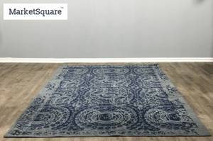 Pottery Barn Blue Rug with Circular Pattern (MarketSquare)