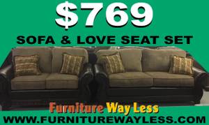 2pc SOFA & LOVE SEAT SET now only. . (Duluth)