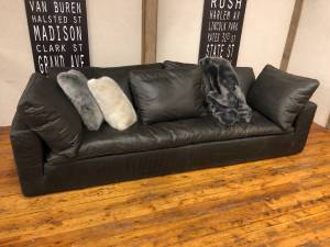 Restoration Hardware Italian Leather Cloud Sofa (Delivery Possible) (Pewaukee)