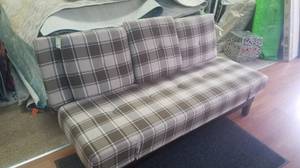 Plaid Sofa/Futon Bed