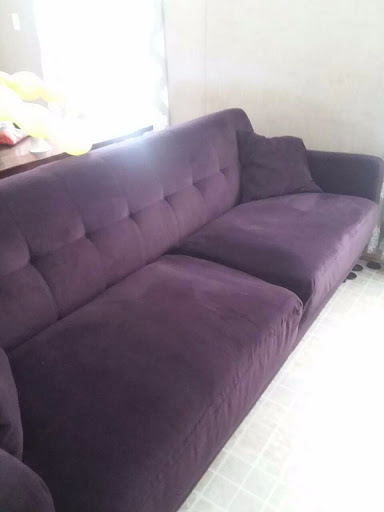 Purple Sofa, eggplant colored couch, Smoke/Pet free home