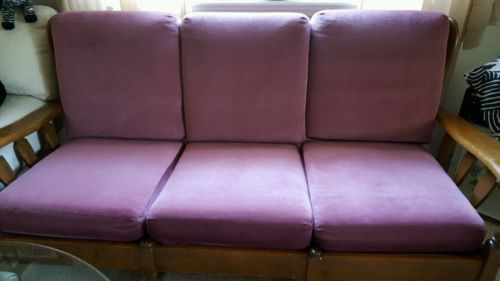 Vintage Heywood Wakefield Couch Sofa, Mauve or Frame Pds 100