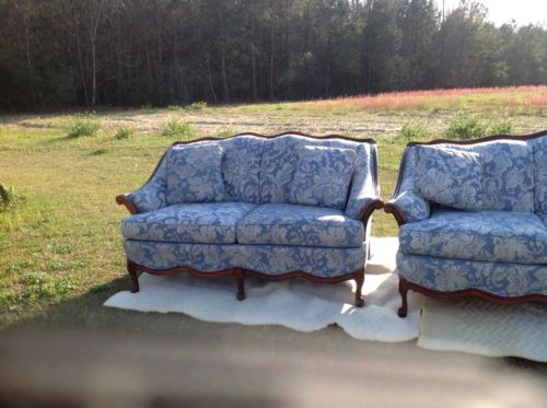 Newly Reupholstered vintage Couch And Love Seat