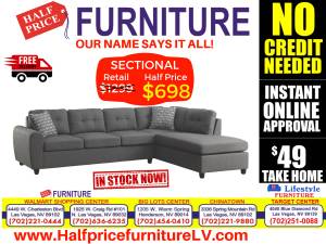Sectional, Sofas, Futons, Bedroom, Dining, Office - Everything on Sale (FREE