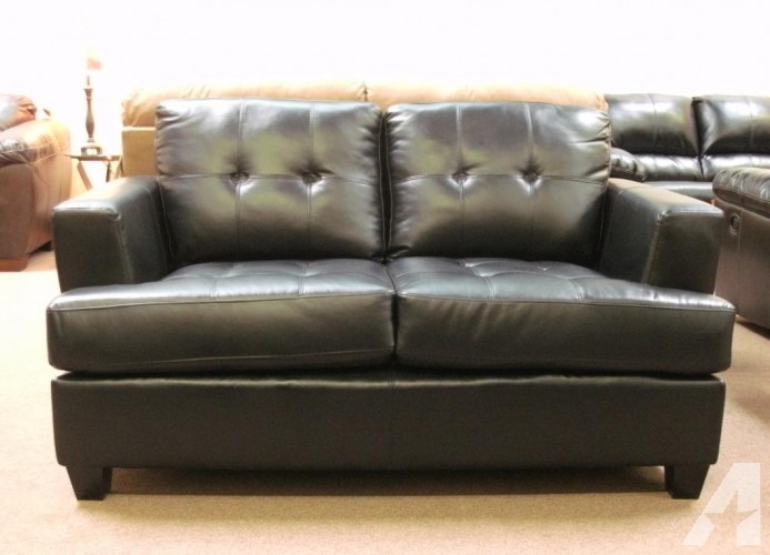 BLACK LEATHER - SOFA AND LOVESEAT - BRAND NEW! - $749 (Free Delivery!)