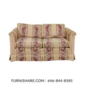 Drexel Heritage Yellow and Red Multi Color Loveseat (Was 2000)