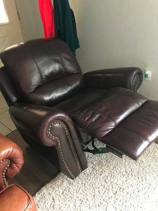 Leather loveseat and chair 500