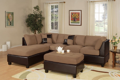 5pc Modern Sectional Sofa Set W/ Ottoman & Pillows Living