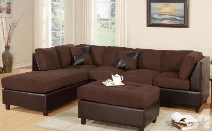 New 3pc Sectional Sofa, Chaise & Ottoman>> Many Colors 2 Choose - $599 (Includes