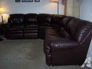 Leather Sectional Sofa with 2 recliners and a hide-a-bed - $850 (St Peter)