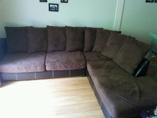Brown Microfiber Sectional Sofa