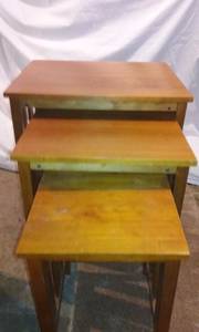 STACK TABLES (3). SOLID WOOD (Walpole)