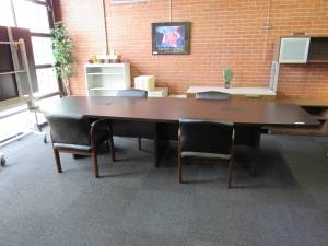 Premiera 12' Mocha Conference Table (Excel Recycled Office Furniture)