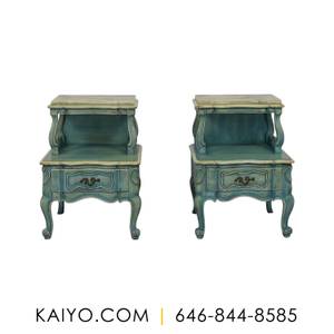 French Blue Single Drawer Night Tables (Was 2000) (Upper East Side)