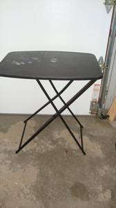 Plastic fold up table