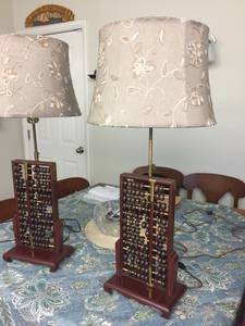 New Twin mattress, lamp, table (North Raleigh)