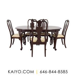 Ethan Allen Wood Dining Set with Upholstered Chairs (Was 4000) (East Harlem)