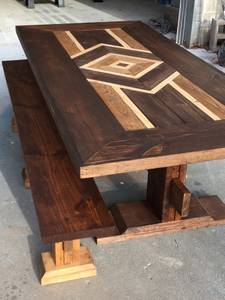 Beautiful farmhouse table and bench (Bella Vista)