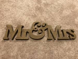 MR & MRS head table wooden sign - wedding decorations - centerpieces (Shelby