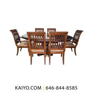 Bernhardt Embassy Row Cherry Carved Wood Dining Set (Was 7500) (Inwood / Wash