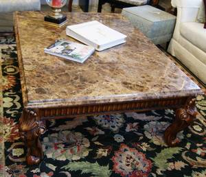 Large Marble Top Coffee Table (Ann Arbor,MI)