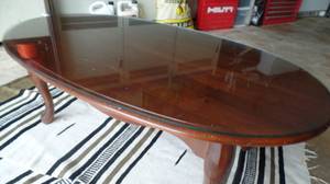 coffee table with glass cover top (edmond)