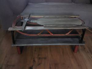 sled coffee table (Evans Mills)
