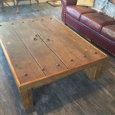 rustic barn door coffee table Table measures 61
