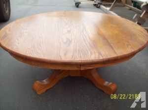Round oak coffee table JUST IN - $70 (Amazing Finds, Redding)
