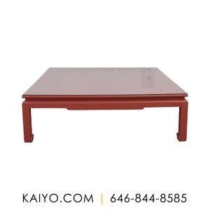 Custom Red Orange Square Coffee Table (Was 3000)