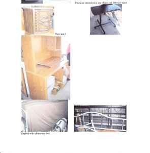 Selling end tables, laptop desk, desk and amrorie (Battle Mountain)
