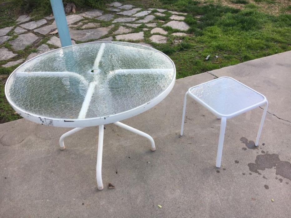 FREE Glass patio table & side stand