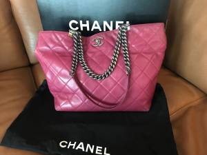Chanel Shopping Quilted Dark Pink Bag / Purse (Upper East Side)
