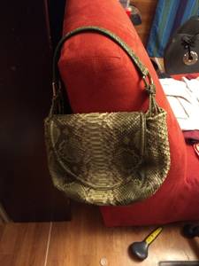$2080 retail-Green Snakeskin Handbag DNKY collection (West Hamlin)