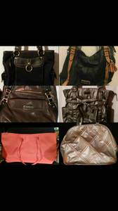 6- Handbags and a Clinique Makeup Bag All for $25
