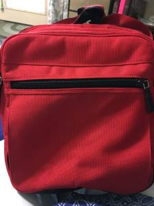 Large Vintage Red Duffle Bag (South of Grove City)